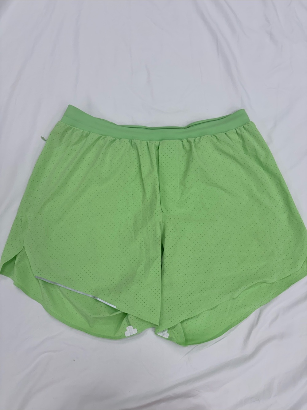 lululemon athletica Light Green Layered Running Shorts